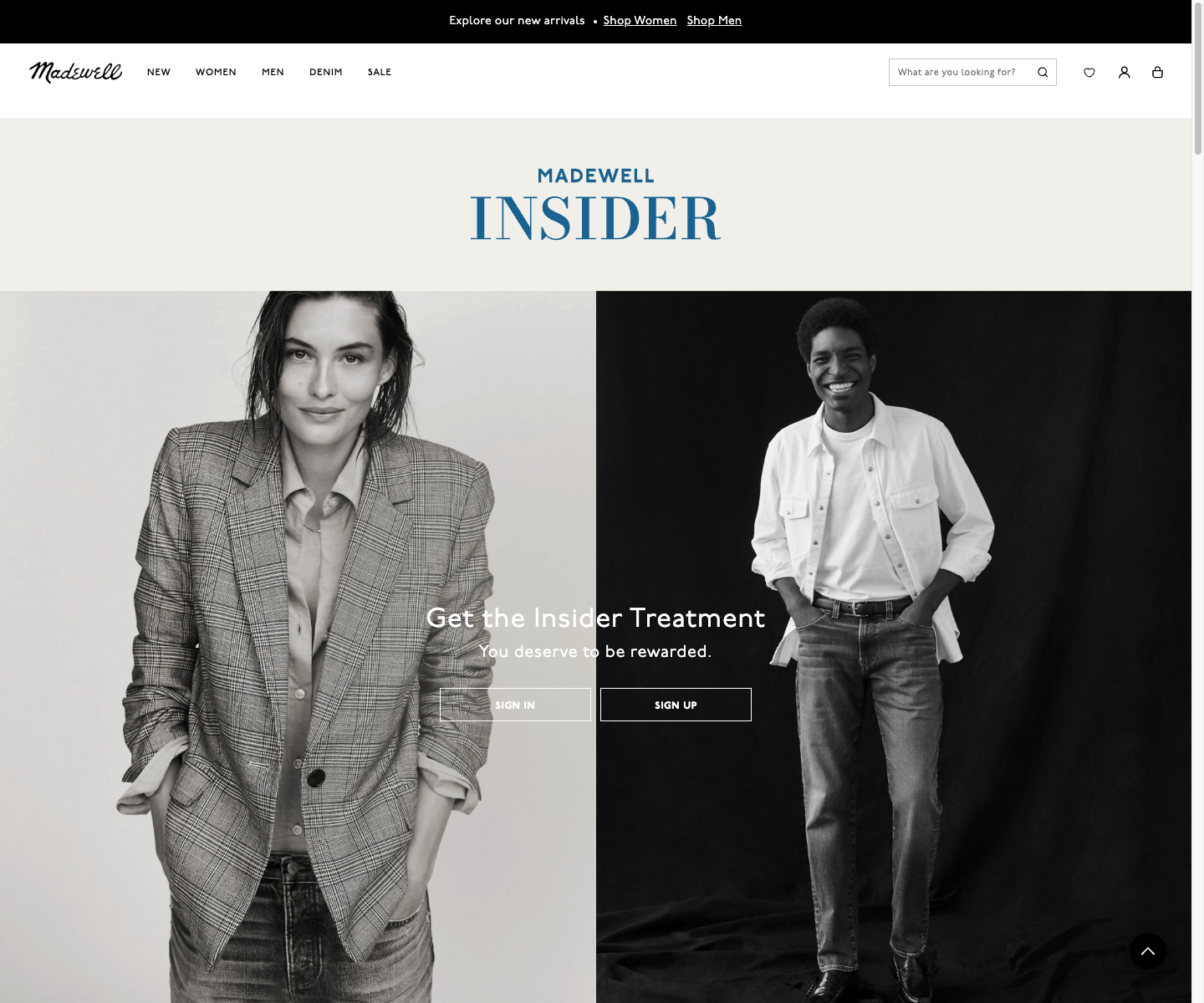 Madewell Insider program page