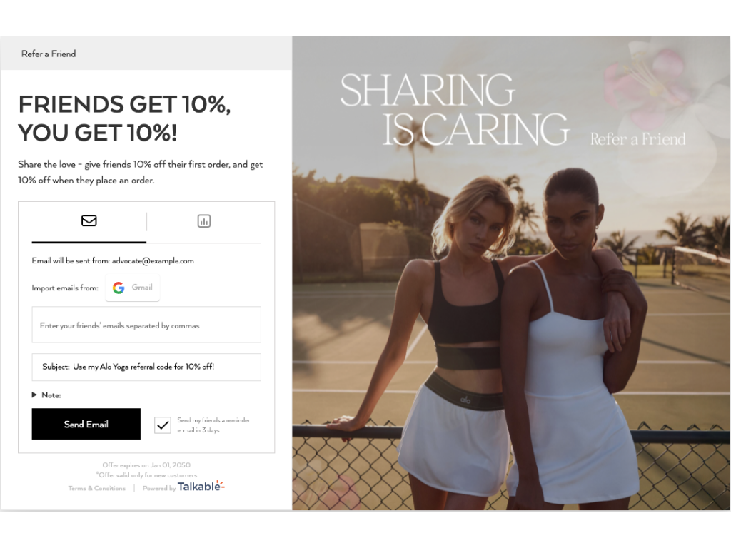 Referral campaign