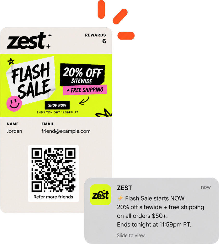 Limited-time promo campaigns Wallet pass