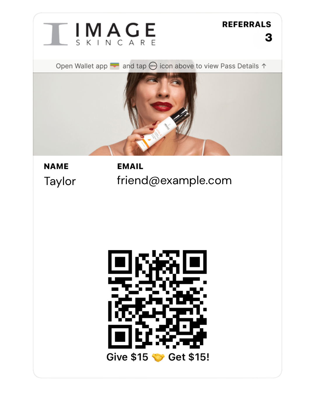 Image Skincare Wallet pass