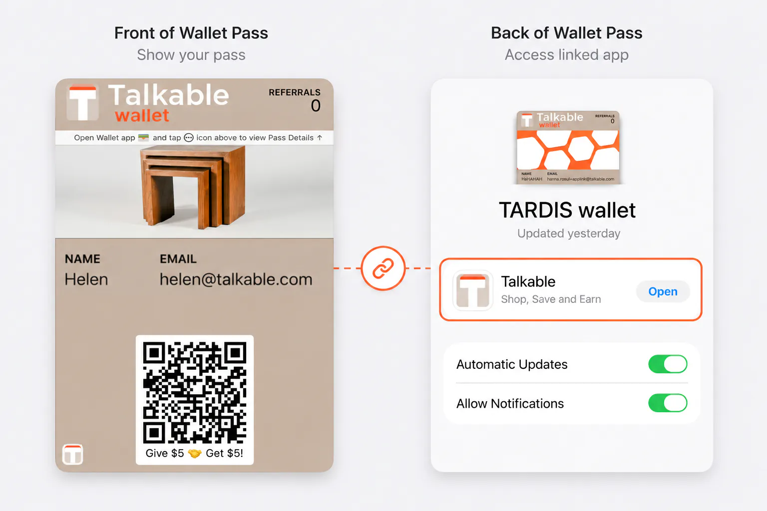 Drive Wallet Pass Clicks Straight Into Your App